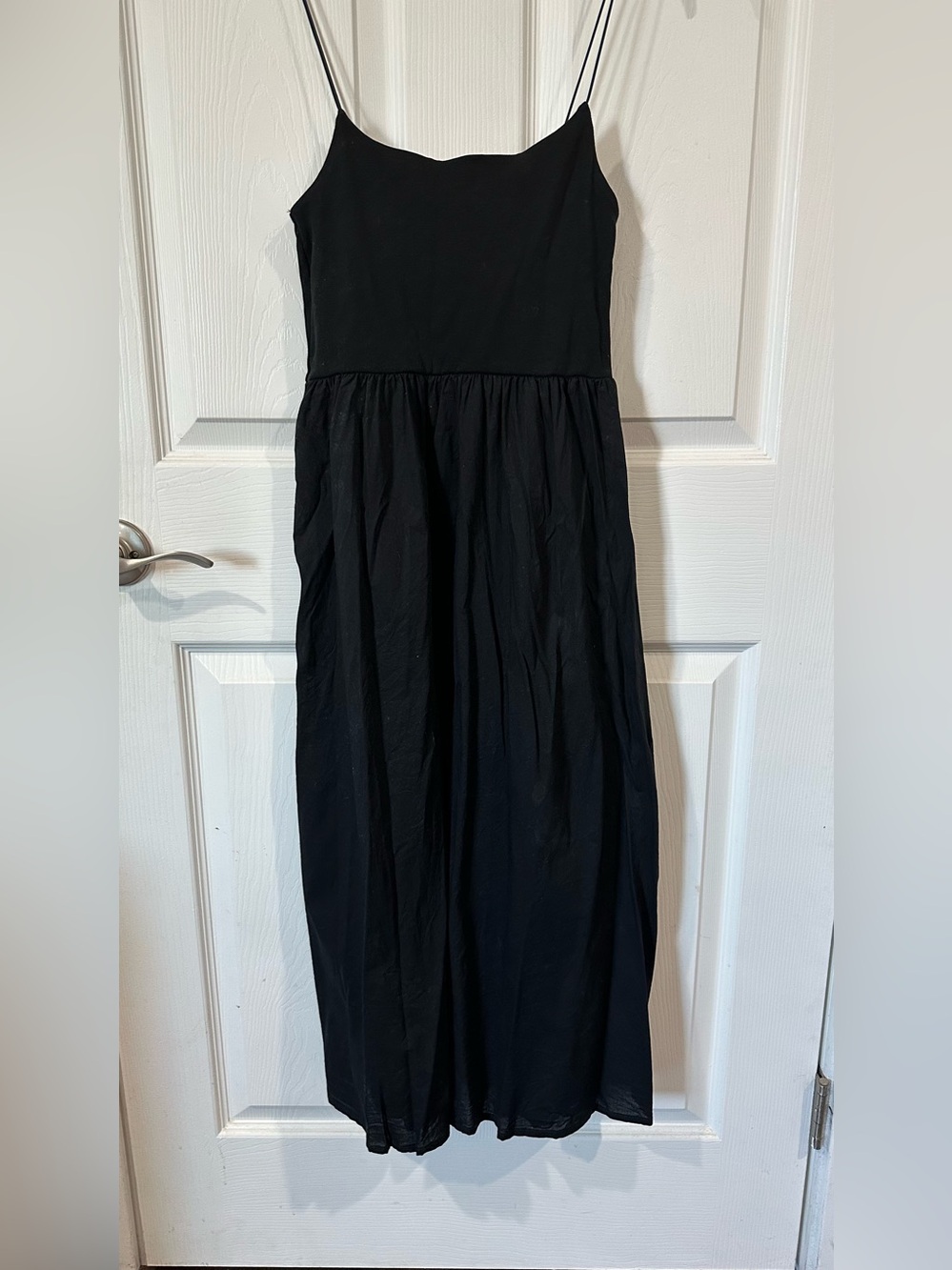 Zara Black Spaghetti Strap Midi Dress
